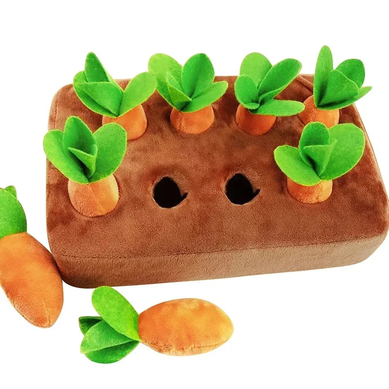Plush Dog Toys Carrot Pulling Interactive Training Toys for Small Medium Dogs Cats Bite Resistant Puppy Chew Toy Pet supplies