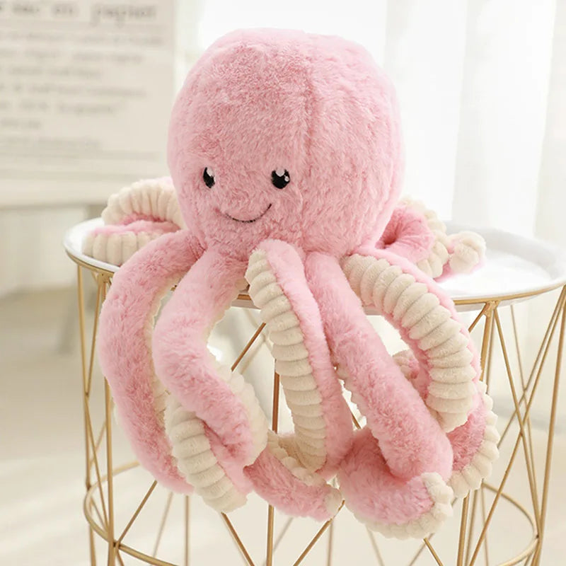 Simulation Octopus Doll Color Plush Toy Ocean Submarine Creature Squid Pet Sound Toy Decorative Ornaments Small Gifts Pet Toy