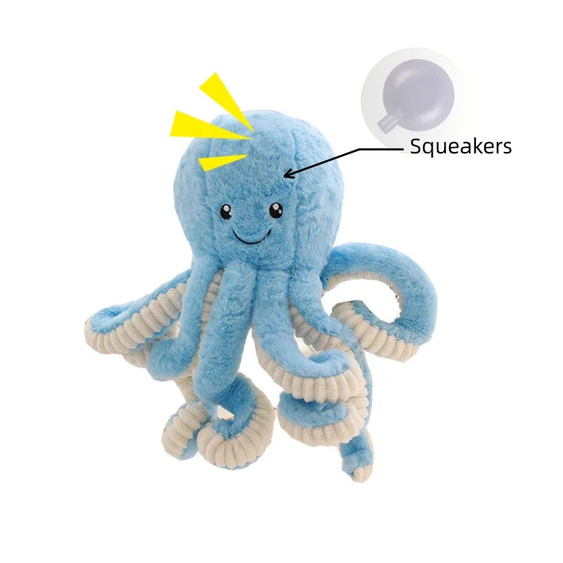 Simulation Octopus Doll Color Plush Toy Ocean Submarine Creature Squid Pet Sound Toy Decorative Ornaments Small Gifts Pet Toy