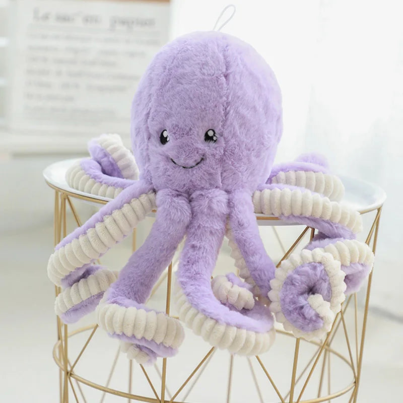 Simulation Octopus Doll Color Plush Toy Ocean Submarine Creature Squid Pet Sound Toy Decorative Ornaments Small Gifts Pet Toy